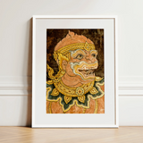 Monkey See - Traditional Thai Fresco Art Print / Canvas, 12x16’’ / 31x41cm / White Frame / Matboard, Posters Prints & Visual Artwork, Toby