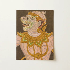 Monkey do too - Thai Golden Lai Art Print / Canvas, 12x16’’ / 31x41cm / Unframed / no Border, Posters Prints & Visual Artwork, Toby Leon