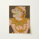 Monkey do too - Thai Golden Lai Art Print / Canvas, 12x16’’ / 31x41cm / Unframed / no Border, Posters Prints & Visual Artwork, Toby Leon