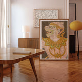 Monkey do too - Thai Golden Lai Art Print / Canvas, Celestial Simian Bursts, Thai Fresco Art, Golden Lai Regalia