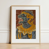Monkey do too - Thai Mural Art Print / Canvas, 12x16’’ / 31x41cm / Natural Frame / Matboard, Posters Prints & Visual Artwork, Toby Leon