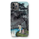 Moon at Sekiguchi - Hiroaki Takahashi Iphone Case, 11 Pro Max / Matte, Iphone Case Japanese-style Artwork Figures Waterside Path Dark