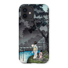 Moon at Sekiguchi - Hiroaki Takahashi Iphone Case, 12 / Matte, Phone Case Japanese-style Artwork Figures Traditional Kimono Moonlit