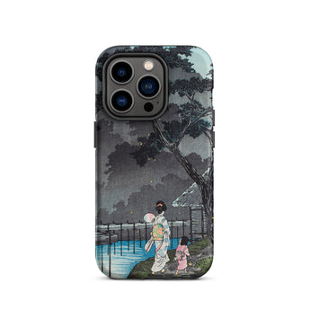 Moon at Sekiguchi - Hiroaki Takahashi Iphone Case, 14 Pro / Matte, Japanese Art Phone Case