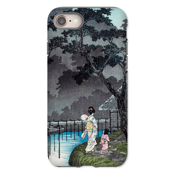 Moon at Sekiguchi - Hiroaki Takahashi Iphone Case, 8 / Matte, Phone Case Japanese-style Artwork Figures Moonlit Lake Tree