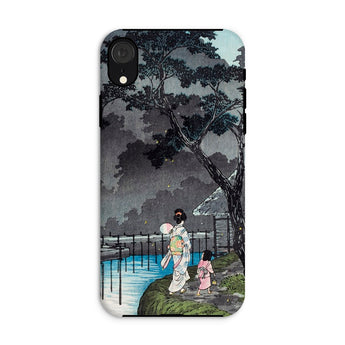 Moon at Sekiguchi - Hiroaki Takahashi Iphone Case, Xr / Matte, Phone Case Japanese-style Artwork Figures Traditional Clothing Pond