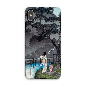 Moon at Sekiguchi - Hiroaki Takahashi Iphone Case, Xs Max / Matte, Phone Case Japanese-style Artwork Figures Moonlit Lake Trees