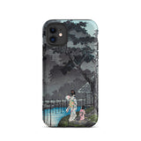 Moon at Sekiguchi - Hiroaki Takahashi Phone Case Iphone 11 / Matte Phone Case Japanese Art Hiroaki Takahashi Iphone, Moonlight Spills,
