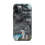Moon at Sekiguchi - Hiroaki Takahashi Phone Case Iphone 12 Pro Max / Matte Phone Case Japanese Art Hiroaki Takahashi Iphone, Moonlight