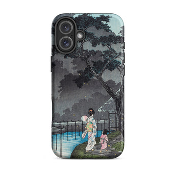 Moon at Sekiguchi - Hiroaki Takahashi Phone Case Iphone 16 Plus / Matte Phone Case Japanese Art Hiroaki Takahashi Iphone, Moonlight Spills,