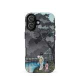 Moon at Sekiguchi - Hiroaki Takahashi Phone Case Iphone 17 / Matte Iphone 12 Case Japanese-inspired Design Two Figures Trees Hiroaki