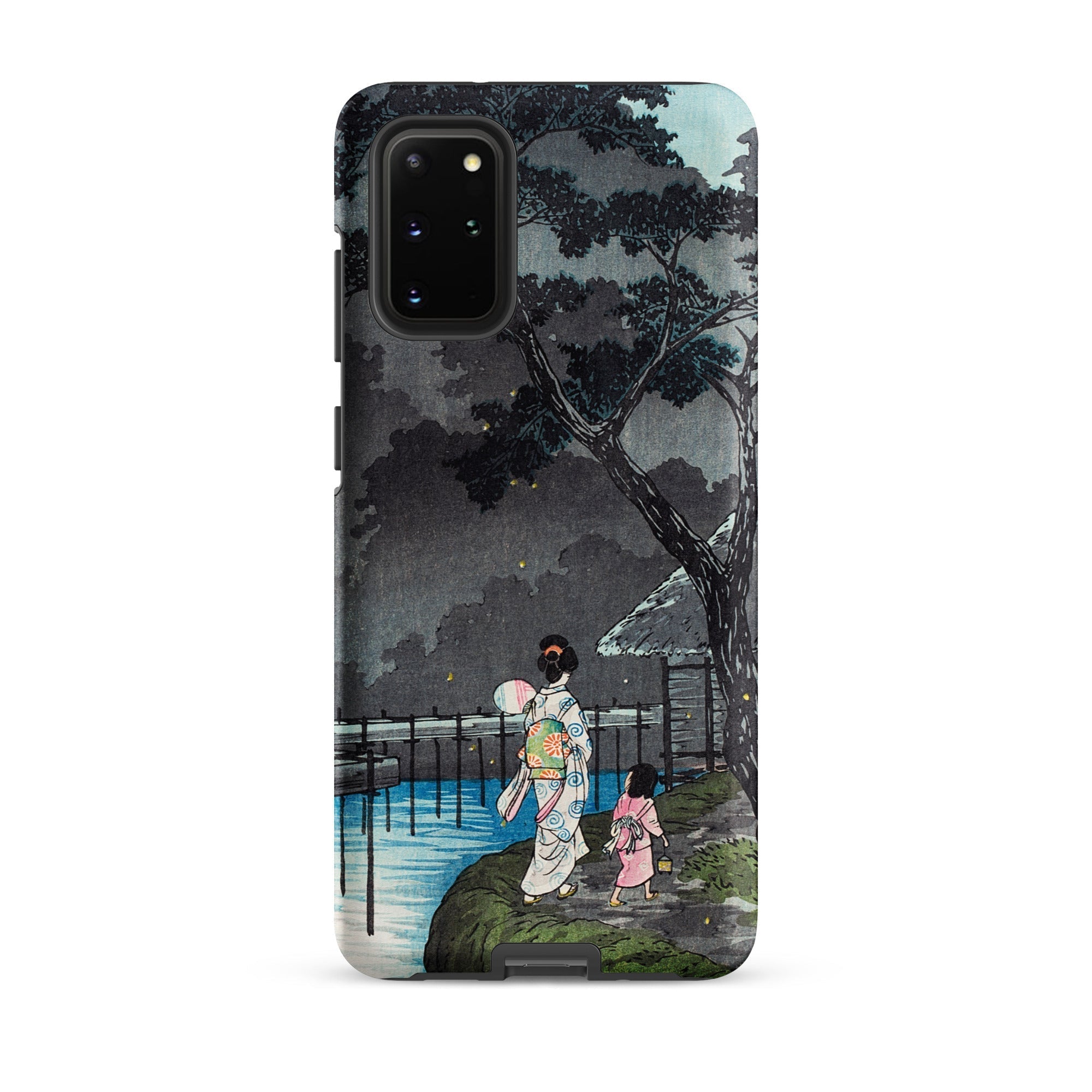 Moon at Sekiguchi Hiroaki Takahashi Samsung Case, Galaxy S20 Plus / Matte, Smartphone Dark Artistic Case East Asian Night Scene