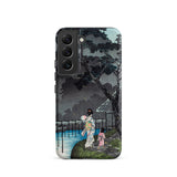 Moon at Sekiguchi - Hiroaki Takahashi Samsung Case, Galaxy S22 / Matte, Smartphone Case Traditional Japanese Woodblock Print Design