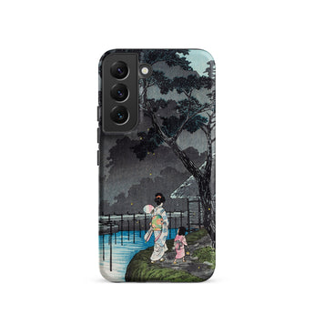 Moon at Sekiguchi - Hiroaki Takahashi Samsung Case, Galaxy S22 / Matte, Smartphone Case Traditional Japanese Woodblock Print Design