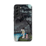 Moon at Sekiguchi - Hiroaki Takahashi Samsung Case, Galaxy S22 Plus / Matte, Smartphone Case Traditional Japanese Art Print