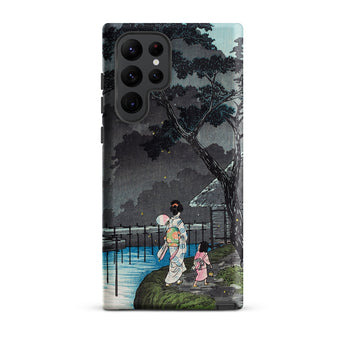 Moon at Sekiguchi - Hiroaki Takahashi Samsung Case, Galaxy S22 Ultra / Matte, Smartphone Case Traditional Japanese Ukiyo-e Woodblock Print