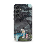 Moon at Sekiguchi - Hiroaki Takahashi Samsung Case, Galaxy S25 Plus / Matte, Smartphone Case Japanese Woodblock Print Design