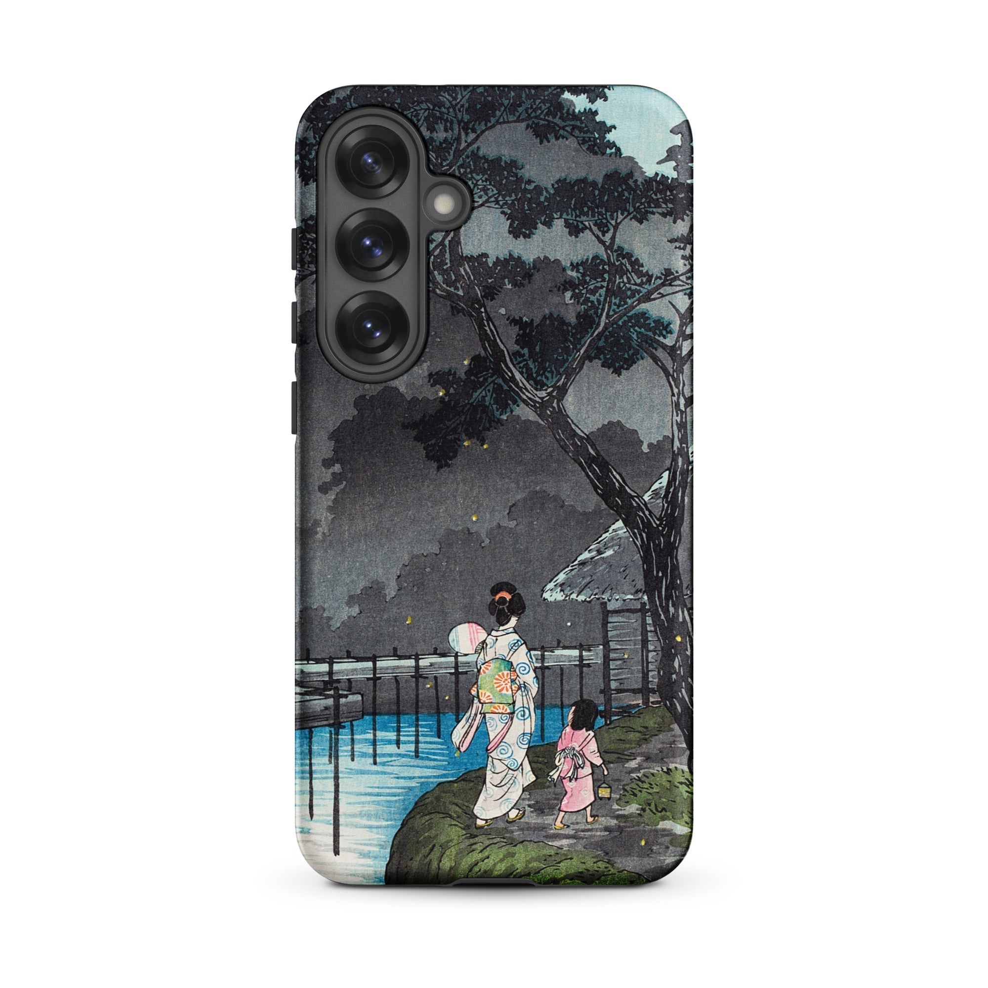 Moon at Sekiguchi Hiroaki Takahashi Samsung Case, Galaxy S25 Plus / Matte, Smartphone Case Japanese Woodblock Print Design