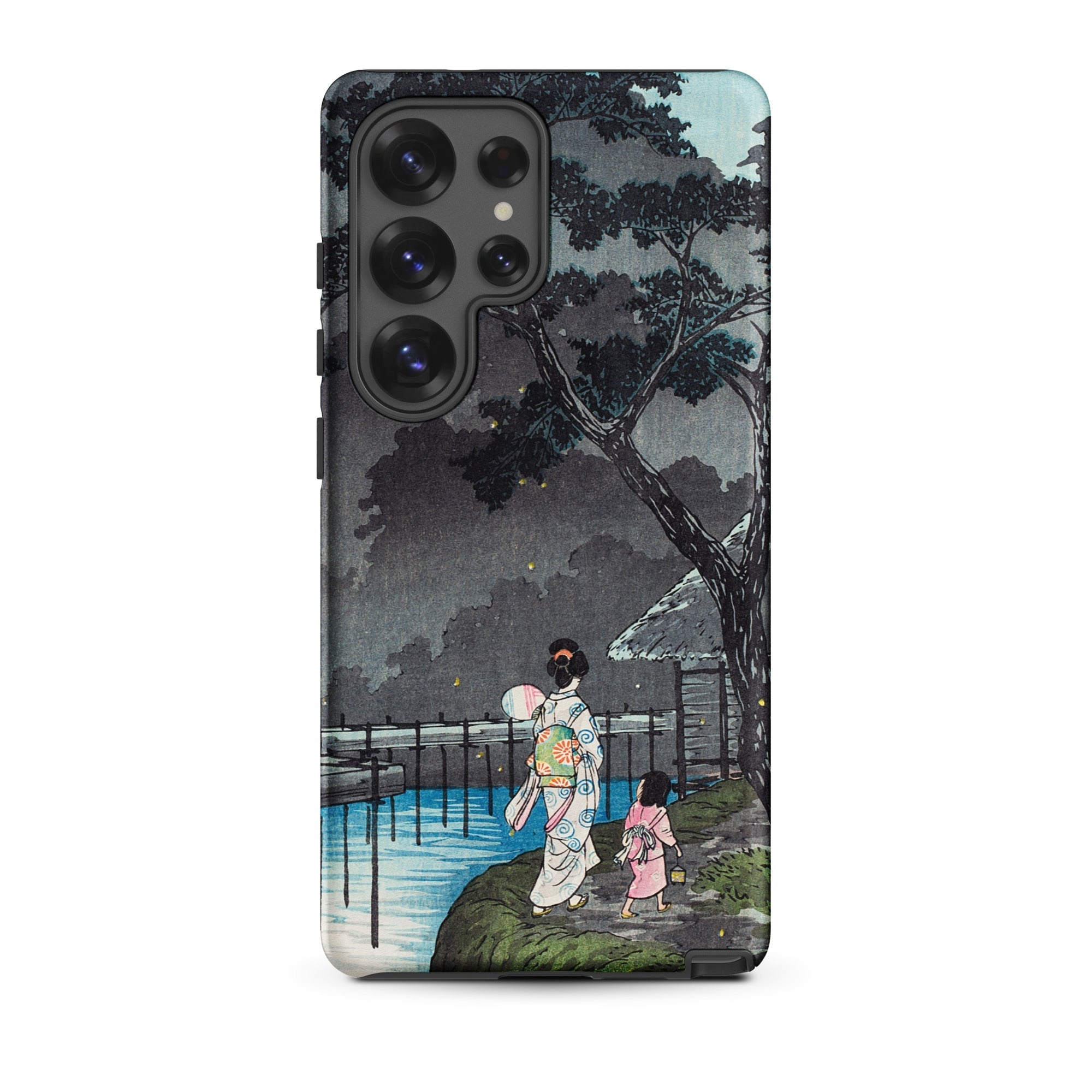 Moon at Sekiguchi Hiroaki Takahashi Samsung Case, Galaxy S25 Ultra / Matte, Smartphone Case Traditional Japanese Woodblock Print Design Two