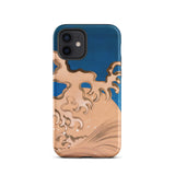 Moon and Waves - Suzuki Kiitsu Iphone Case, 12 / Matte, Blue Tan Phone Case Wave Design