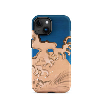 Moon and Waves - Suzuki Kiitsu Iphone Case, 15 / Matte, Blue Tan Phone Case