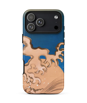 Iphone 17 Pro Max / Matte Moon and Waves - Suzuki Kiitsu Phone Case, Foam Coils Upward, Incense Smoke Made