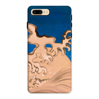 Moon and Waves - Suzuki Kiitsu Phone Case Iphone 8 Plus / Matte Smartphone Case Wave Design Suzuki Kiitsu Iphone Case, Foam Coils Upward,