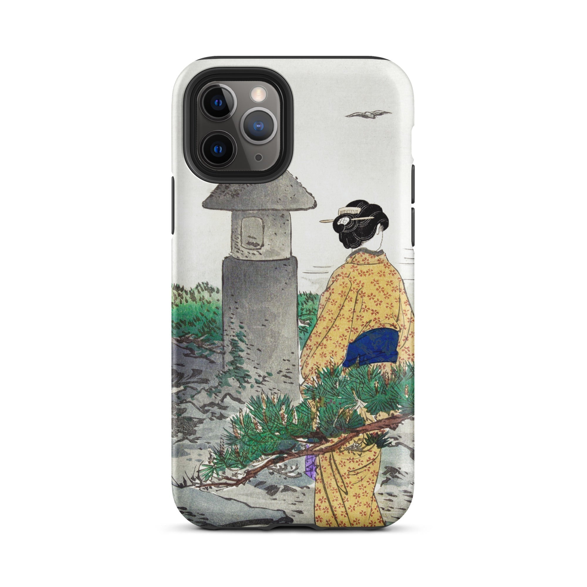 Moonlight and Pine Trees Ogata Gekko Iphone Case, 11 Pro / Matte, Japanese Art Phone Case
