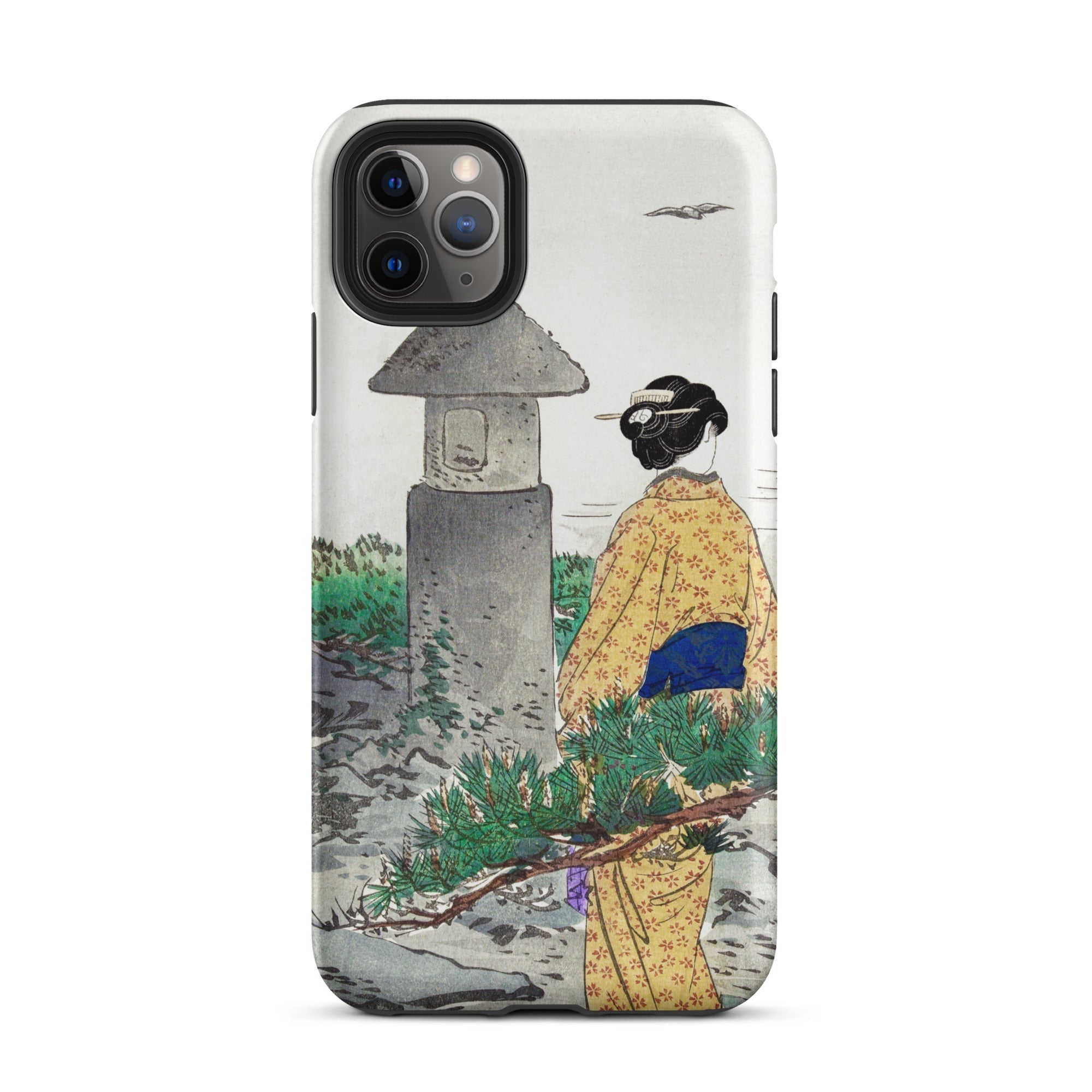 Moonlight and Pine Trees Ogata Gekko Iphone Case, 11 Pro Max / Matte, Japanese Art Phone Case