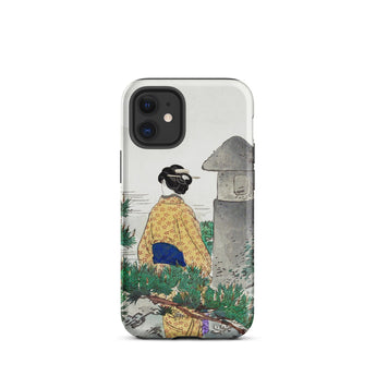 Moonlight and Pine Trees - Ogata Gekko Iphone Case, 12 Mini / Matte, Iphone Case Japanese-inspired Artwork Woman Traditional Attire
