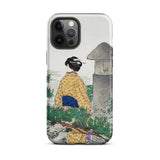 Moonlight and Pine Trees - Ogata Gekko Iphone Case 12 Pro Max / Matte Iphone Pro Max Phone Case Japanese Art Ogata Gekko, Serene Moonlit