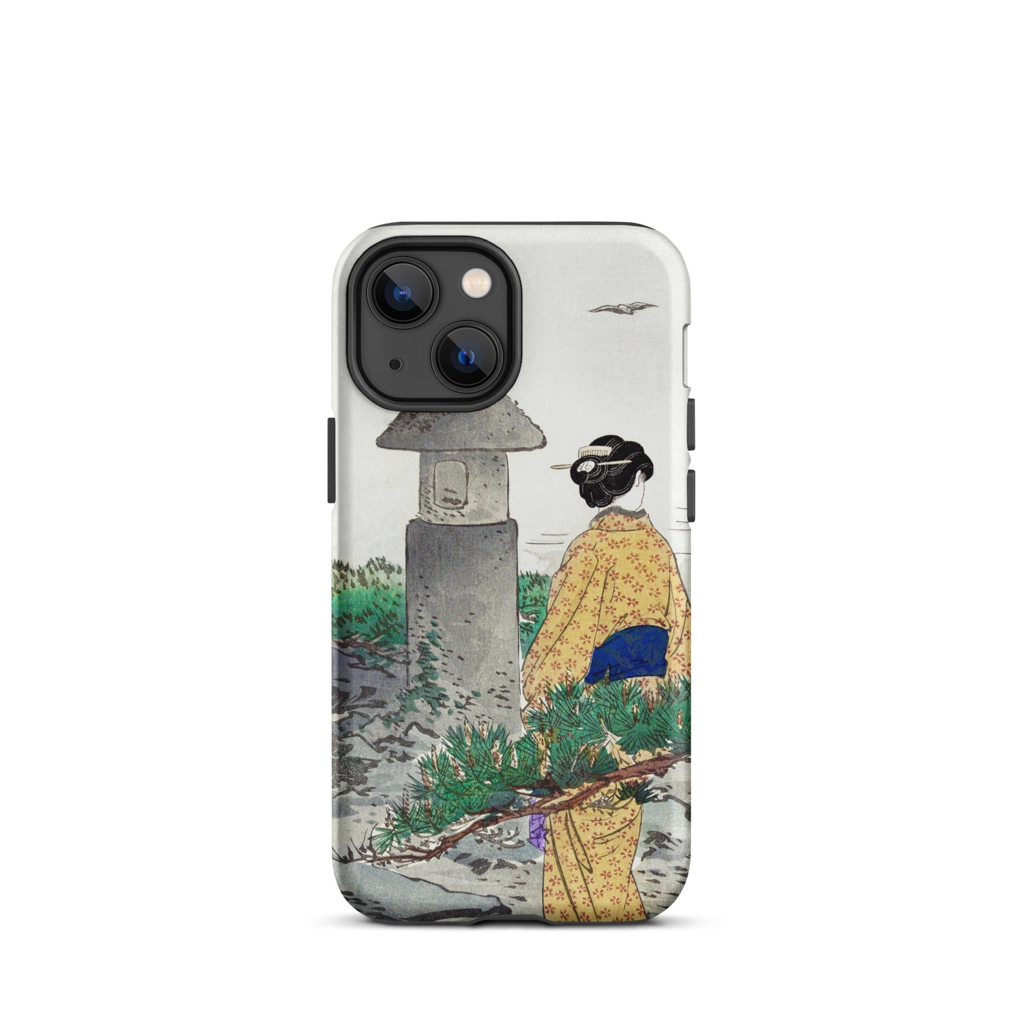 Moonlight and Pine Trees Ogata Gekko Iphone Case, 13 Mini / Matte, Japanese Art Phone Case