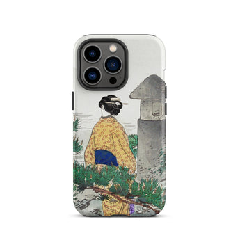Moonlight and Pine Trees - Ogata Gekko Iphone Case 13 Pro / Matte Iphone Pro Max Phone Case Japanese Art Ogata Gekko, Serene Moonlit