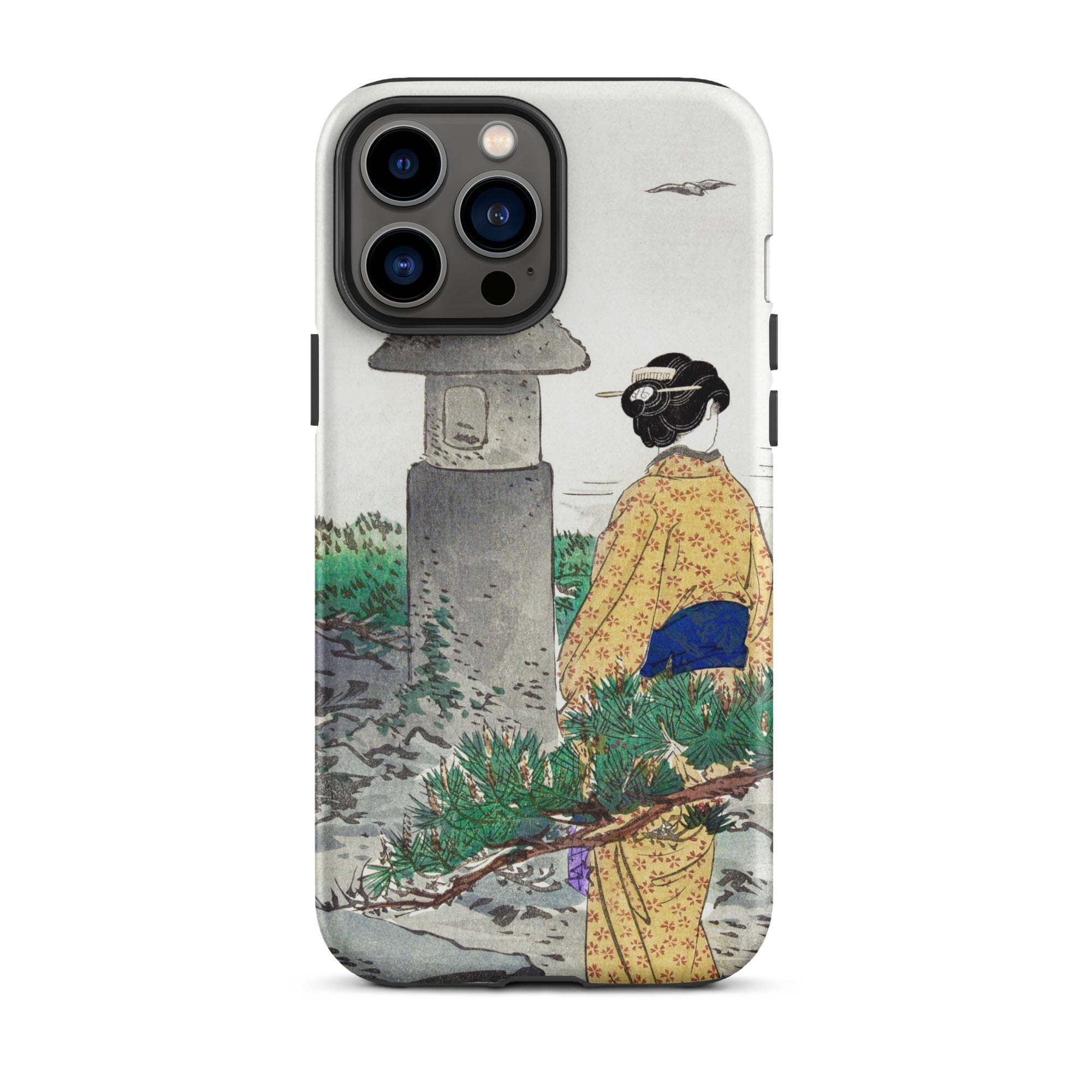 Moonlight and Pine Trees Ogata Gekko Iphone Case, 13 Pro Max / Matte, Japanese Art Phone Case