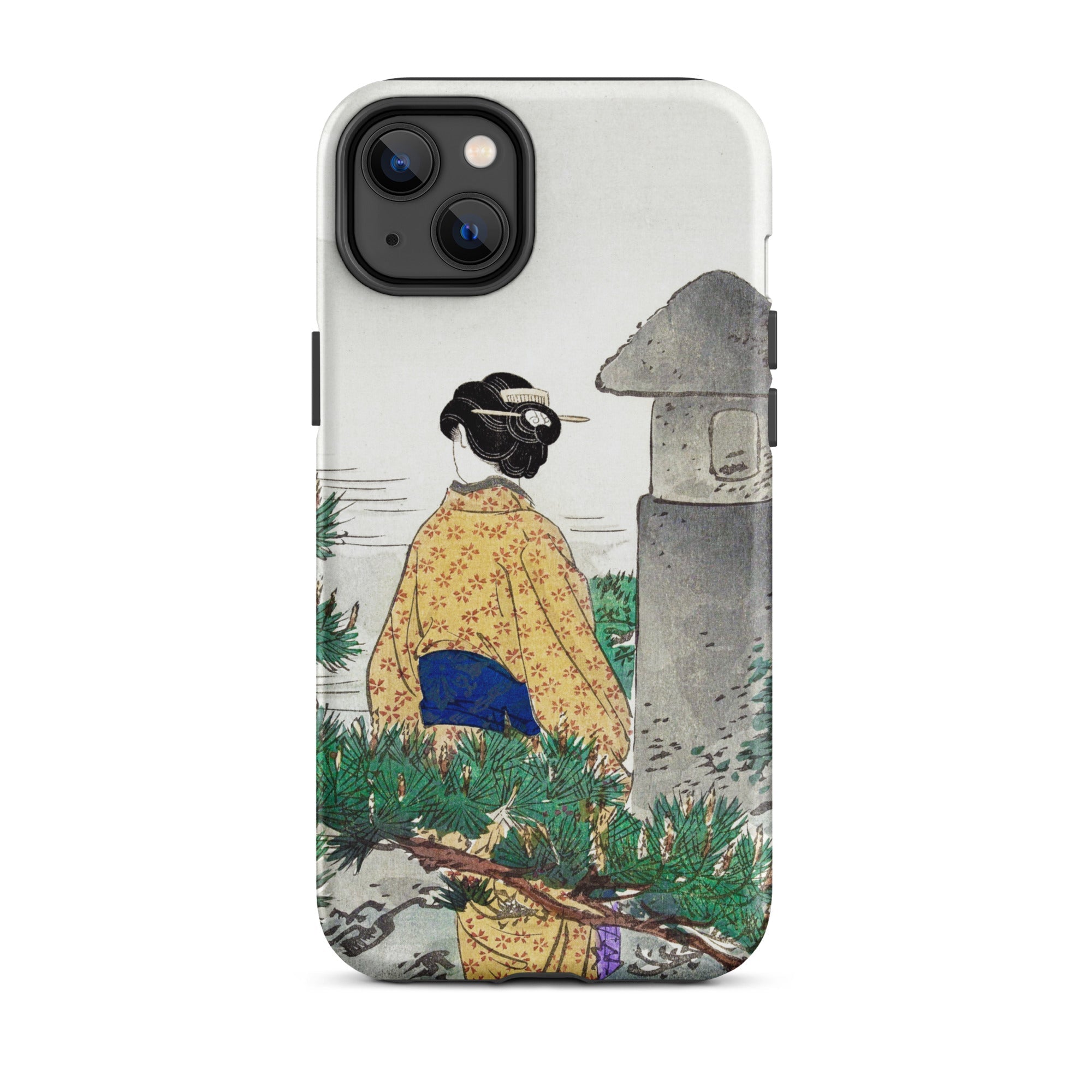 Moonlight and Pine Trees - Ogata Gekko Iphone Case, 14 Pro / Matte, Iphone 13 Case Japanese Art Design Woman Traditional
