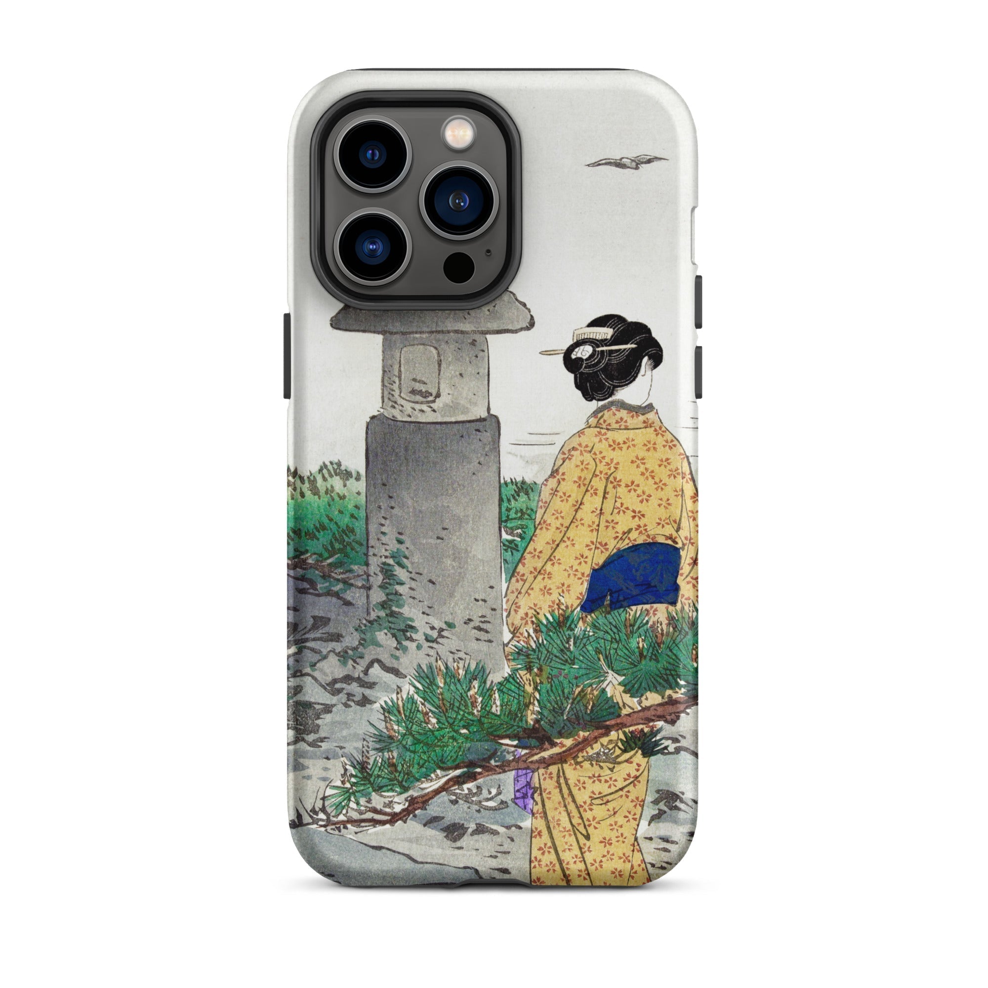 Moonlight and Pine Trees Ogata Gekko Iphone Case, 14 Pro Max / Matte, Japanese Art Phone Case