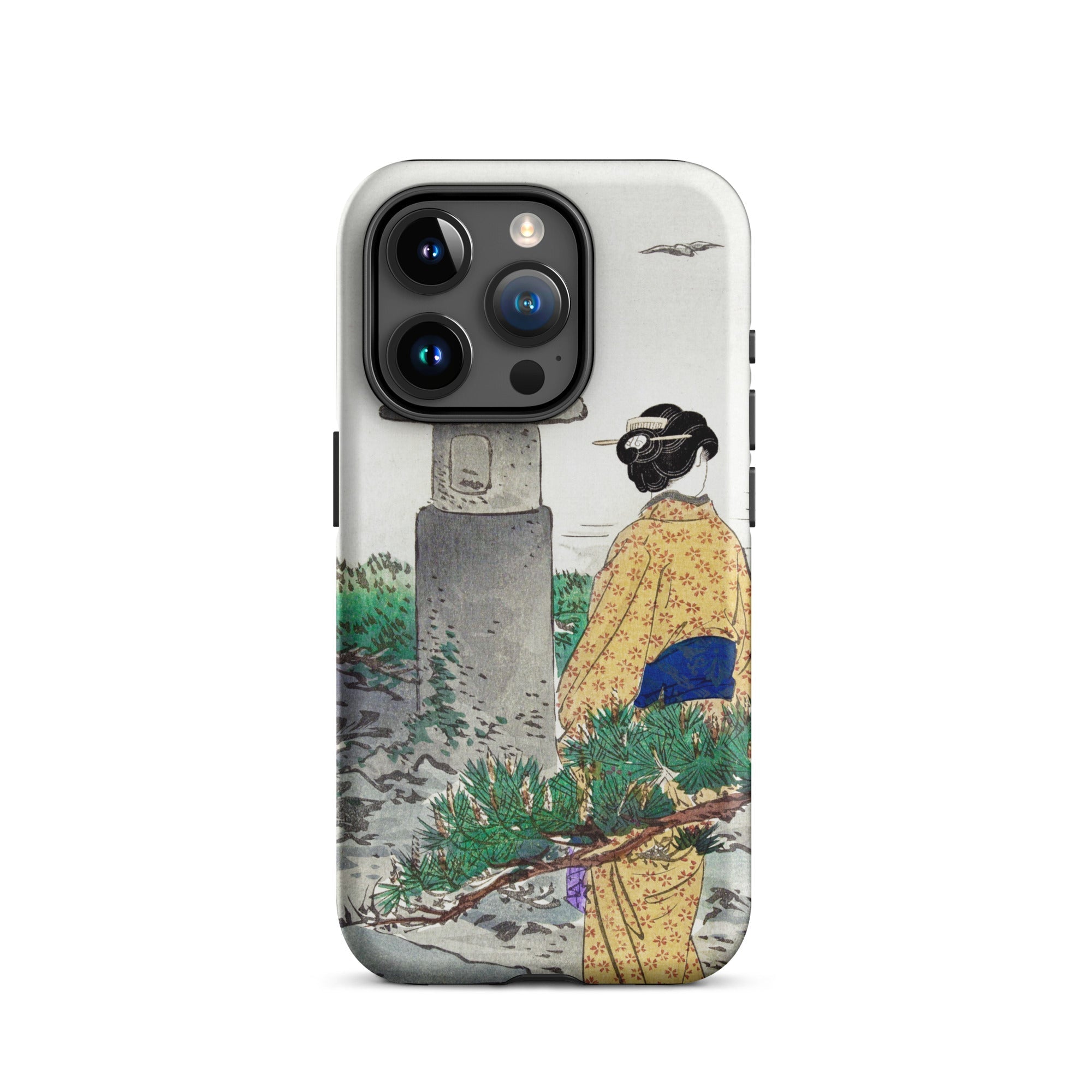 Moonlight and Pine Trees Ogata Gekko Iphone Case, 15 Pro / Matte, Phone Case Japanese Art