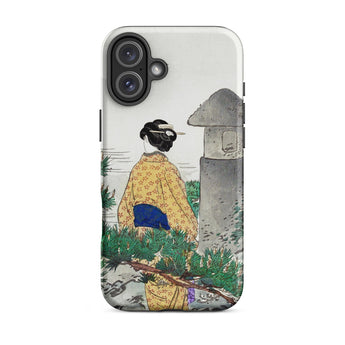Moonlight and Pine Trees - Ogata Gekko Iphone Case 16 Plus / Matte Iphone 12 Case Japanese Art Design Woman Traditional Ogata Gekko, Serene