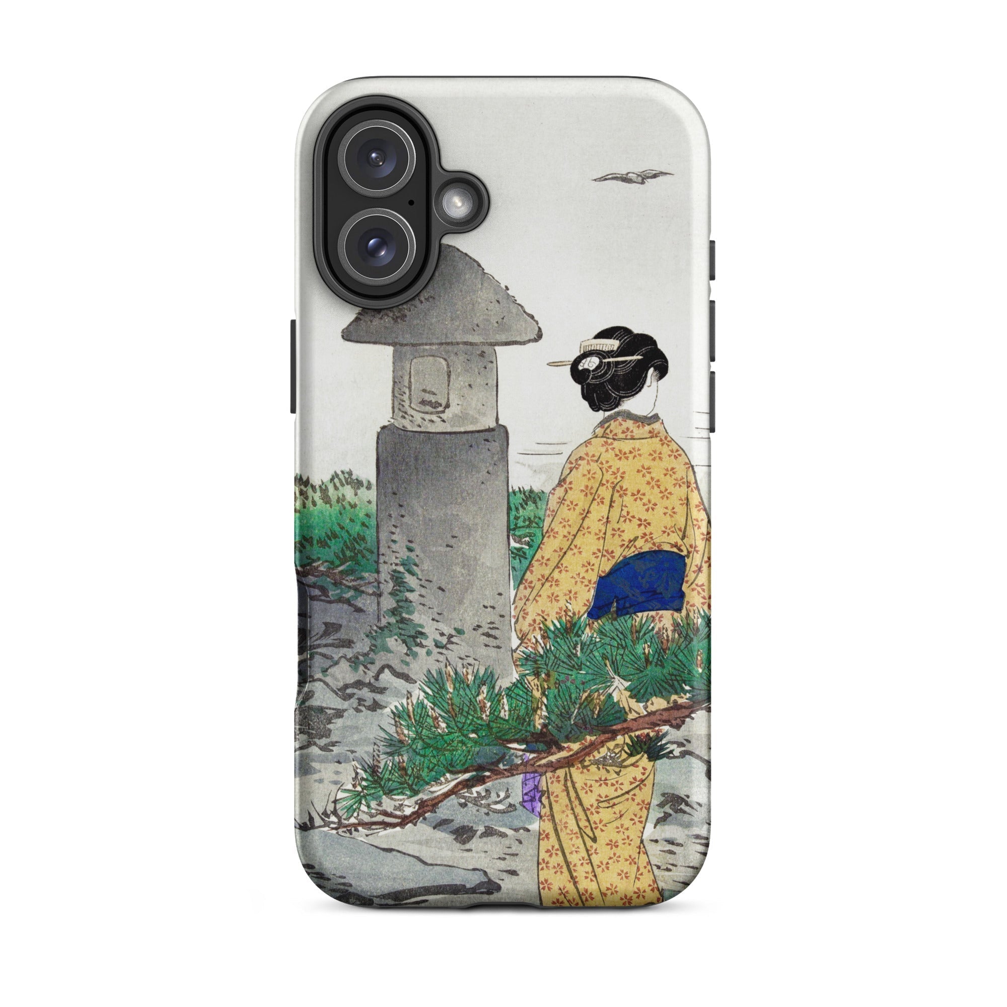 Moonlight and Pine Trees Ogata Gekko Iphone Case, 16 Plus / Matte, Phone Case Japanese Art