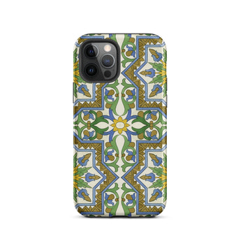 Moreish - Moorish Design Iphone Case 12 Pro / Matte Patterned Smartphone Vibrant Geometry, Dances, Mediterranean Mystique Mobile Phone Cases