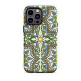 Moreish - Moorish Design Iphone Case 14 Pro Max / Matte Patterned Smartphone Vibrant Geometry, Dances, Mediterranean Mystique Mobile Phone