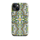 Moreish - Moorish Design Iphone Case 15 Plus / Matte Patterned Smartphone Case Vibrant Moorish Geometry, Geometry Dances, Mediterranean