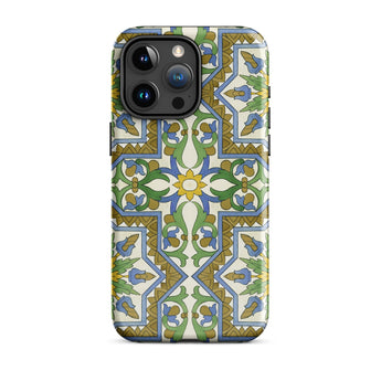 Moreish - Moorish Design Iphone Case 15 Pro Max / Matte Patterned Smartphone Vibrant Geometry, Dances, Mediterranean Mystique Mobile Phone