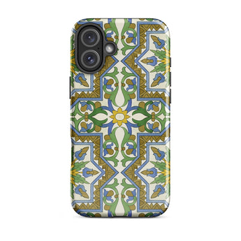 Moreish - Moorish Design Iphone Case 16 Plus / Matte Patterned Smartphone Vibrant Geometry, Dances, Mediterranean Mystique Mobile Phone