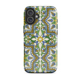 Moreish - Moorish Design Iphone Case 16 Plus / Matte Patterned Smartphone Case Vibrant Moorish Geometry, Geometry Dances, Mediterranean