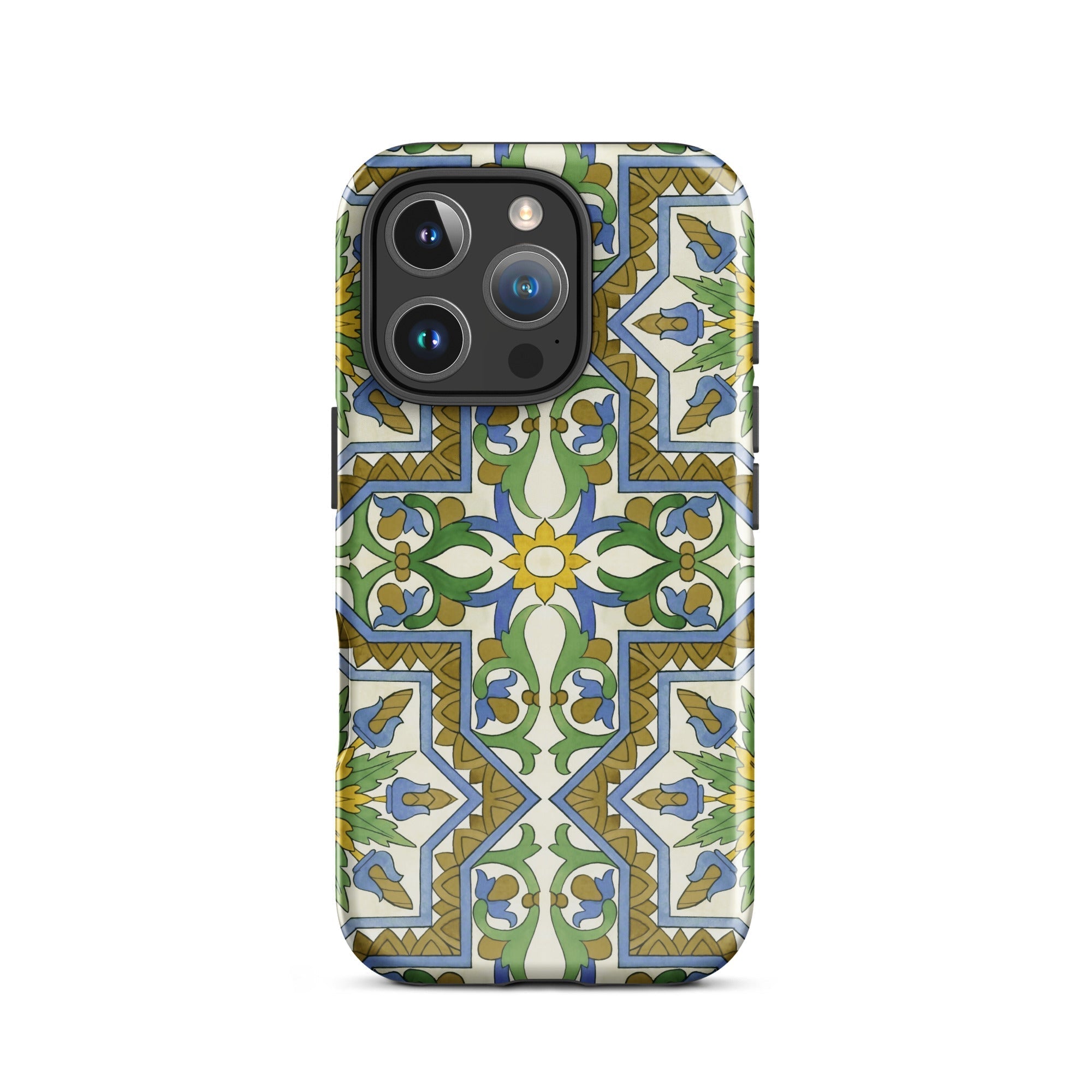 Moreish - Moorish Design Iphone Case, 16 Pro / Tough Phone, Patterned Smartphone Case