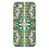 Moreish - Moorish Design Iphone Case, 8 / Matte, Decorative Phone Case Intricate Floral Geometric Pattern Blue