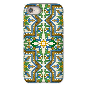 Moreish - Moorish Design Iphone Case, 8 / Matte, Decorative Phone Case Intricate Floral Geometric Pattern Blue