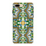 Moreish - Moorish Design Iphone Case 8 Plus / Matte Decorative Phone Case Intricate Moorish-inspired Tile Pattern Green Vibrant Moorish