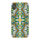 Moreish Moorish Design Iphone Case, x / Matte, Decorative Phone Case Intricate Floral Geometric Pattern Green